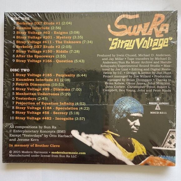 Sun Ra – Stray Voltage NEW Double Compact Disc, 2xCD, Modern Harmonic, 2025 - Picture 3 of 3